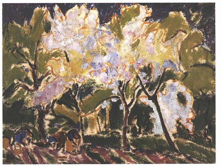 Ernst Ludwig Kirchner Landscape in the spring oil painting image